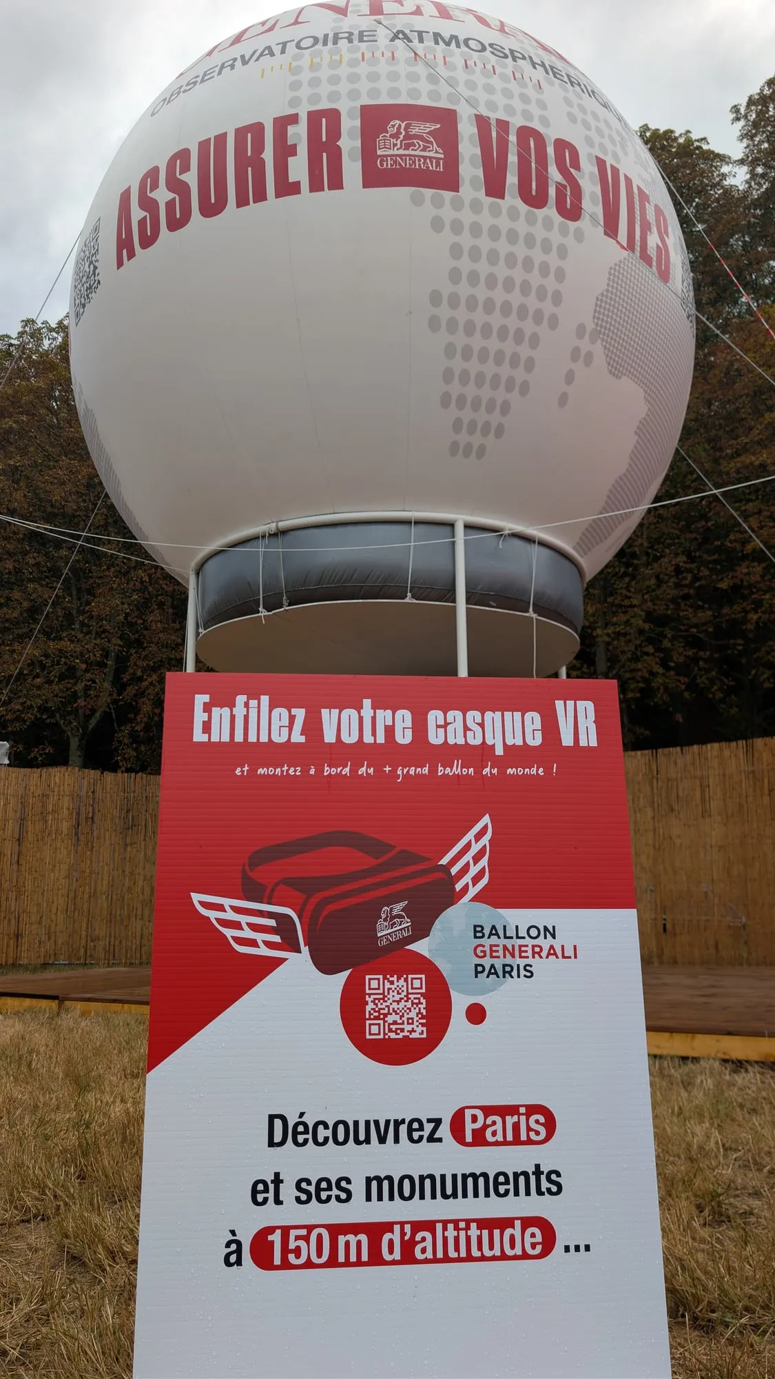 Ballon Generali Paris — Enfilez votre casque VR, montez à 150m d'altitude